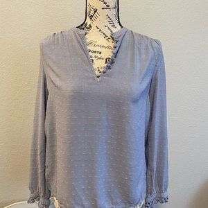 Boden Blue and Red peasant blouse with buttons on color size 4